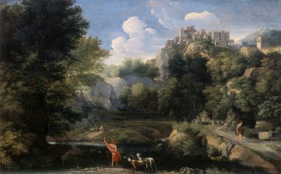 Landscape with Shepherds by Gaspard Poussin Dughet